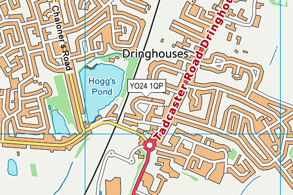 YO24 1QP map - OS VectorMap District (Ordnance Survey)