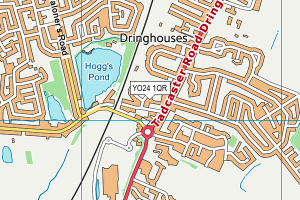 YO24 1QR map - OS VectorMap District (Ordnance Survey)