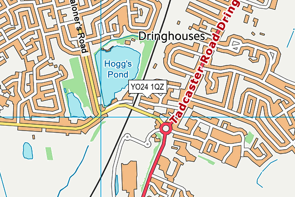 YO24 1QZ map - OS VectorMap District (Ordnance Survey)