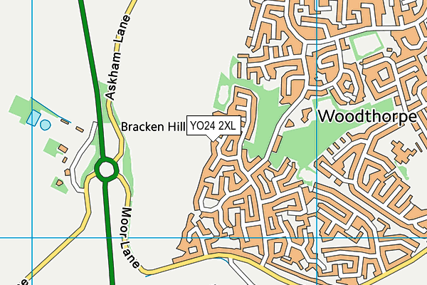 YO24 2XL map - OS VectorMap District (Ordnance Survey) YO24 2XL map - OS VectorMap District (Ordnance Survey)