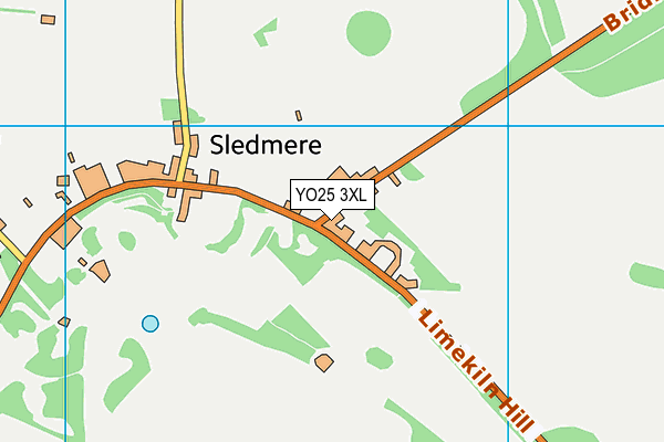 YO25 3XL map - OS VectorMap District (Ordnance Survey)