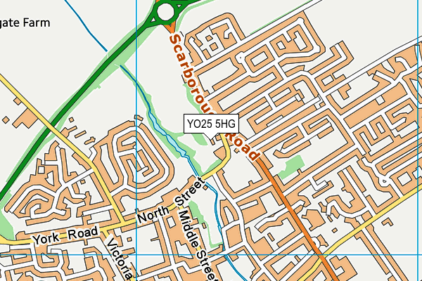 YO25 5HG map - OS VectorMap District (Ordnance Survey) YO25 5HG map - OS VectorMap District (Ordnance Survey)