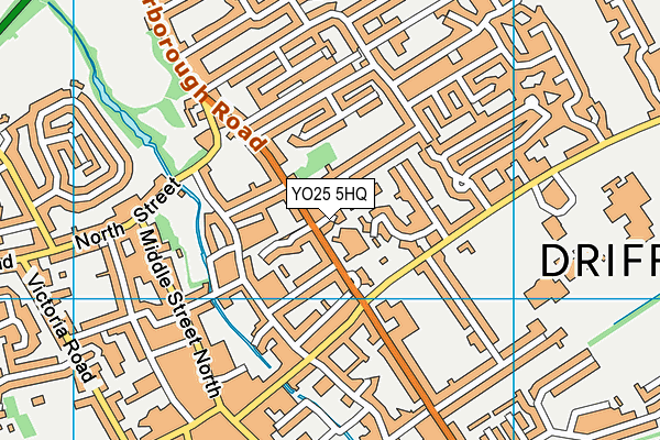 YO25 5HQ map - OS VectorMap District (Ordnance Survey) YO25 5HQ map - OS VectorMap District (Ordnance Survey)