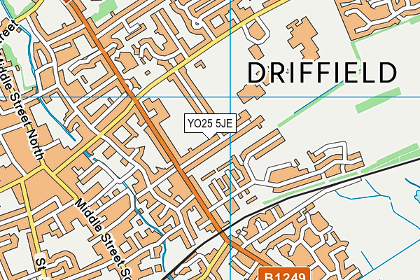 YO25 5JE map - OS VectorMap District (Ordnance Survey) YO25 5JE map - OS VectorMap District (Ordnance Survey)