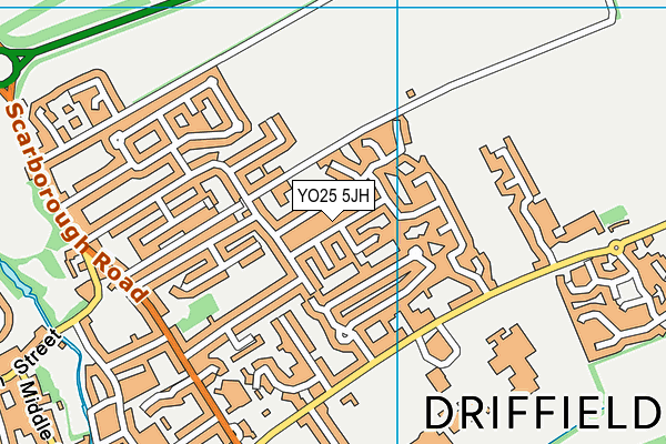 YO25 5JH map - OS VectorMap District (Ordnance Survey)