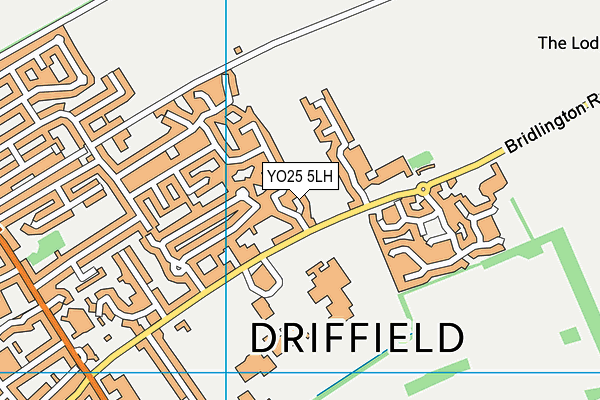 YO25 5LH map - OS VectorMap District (Ordnance Survey)