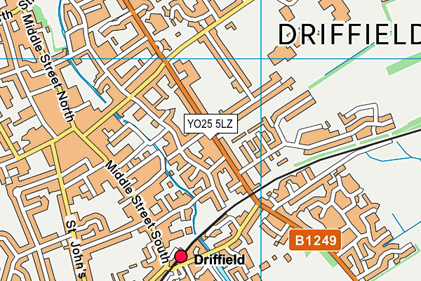 YO25 5LZ map - OS VectorMap District (Ordnance Survey) YO25 5LZ map - OS VectorMap District (Ordnance Survey)