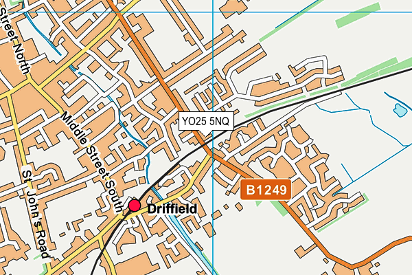 YO25 5NQ map - OS VectorMap District (Ordnance Survey) YO25 5NQ map - OS VectorMap District (Ordnance Survey)
