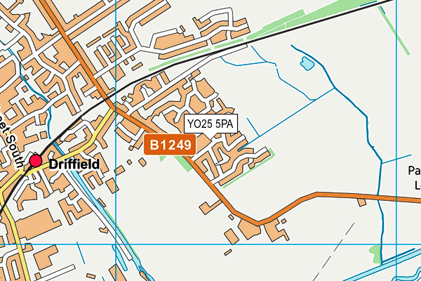 YO25 5PA map - OS VectorMap District (Ordnance Survey) YO25 5PA map - OS VectorMap District (Ordnance Survey)