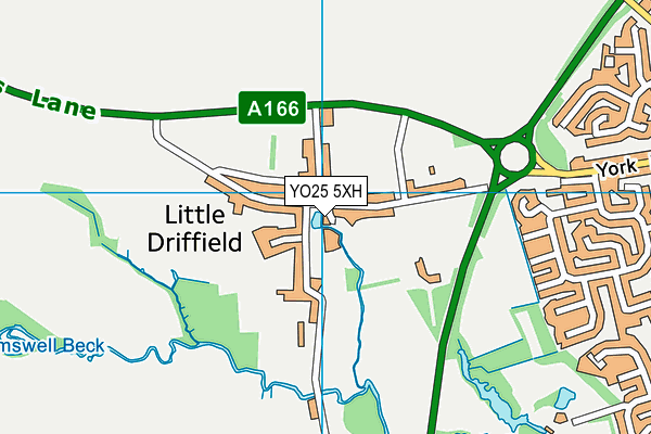 YO25 5XH map - OS VectorMap District (Ordnance Survey) YO25 5XH map - OS VectorMap District (Ordnance Survey)