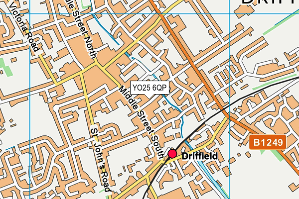YO25 6QP map - OS VectorMap District (Ordnance Survey) YO25 6QP map - OS VectorMap District (Ordnance Survey)