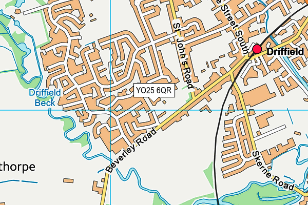 YO25 6QR map - OS VectorMap District (Ordnance Survey) YO25 6QR map - OS VectorMap District (Ordnance Survey)