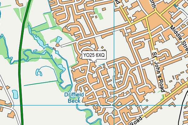 YO25 6XQ map - OS VectorMap District (Ordnance Survey) YO25 6XQ map - OS VectorMap District (Ordnance Survey)