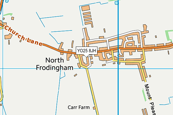 YO25 8JH map - OS VectorMap District (Ordnance Survey)
