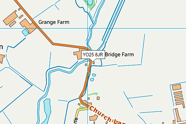 YO25 8JR map - OS VectorMap District (Ordnance Survey)