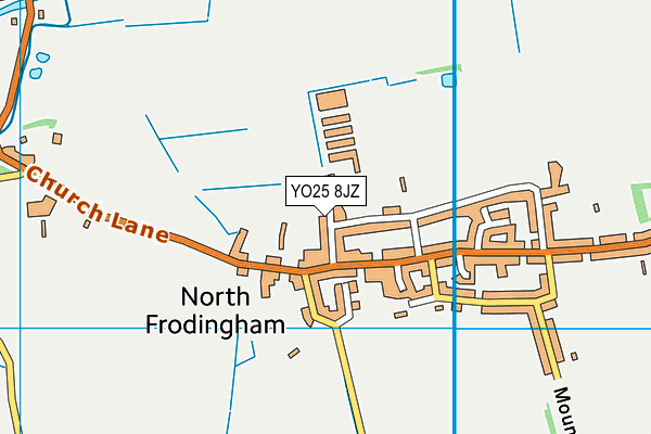 YO25 8JZ map - OS VectorMap District (Ordnance Survey)