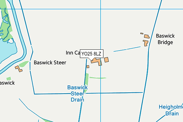 YO25 8LZ map - OS VectorMap District (Ordnance Survey)