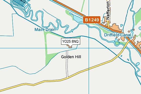 YO25 8NQ map - OS VectorMap District (Ordnance Survey)
