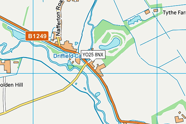 YO25 8NX map - OS VectorMap District (Ordnance Survey)