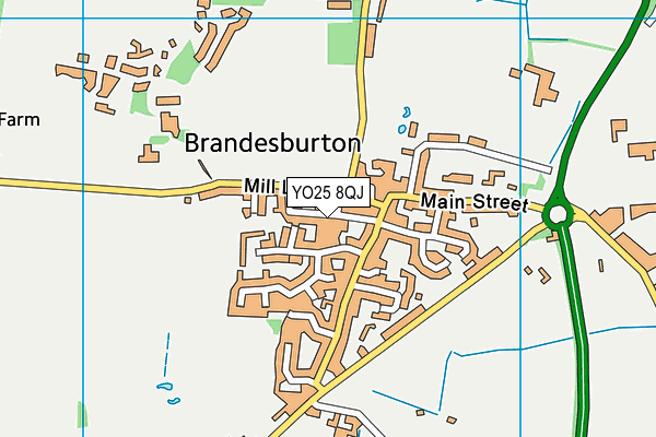 YO25 8QJ map - OS VectorMap District (Ordnance Survey) YO25 8QJ map - OS VectorMap District (Ordnance Survey)