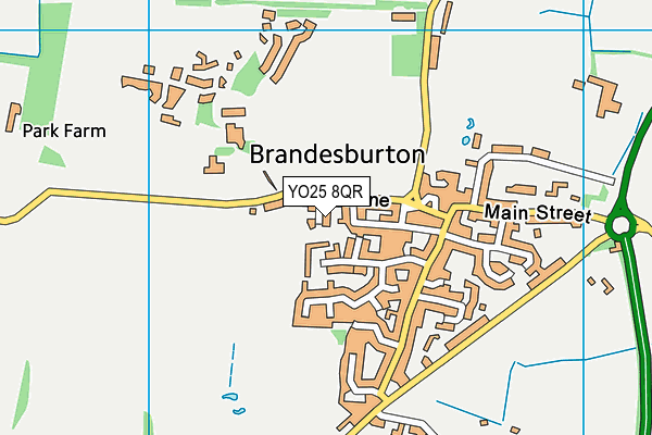 YO25 8QR map - OS VectorMap District (Ordnance Survey)