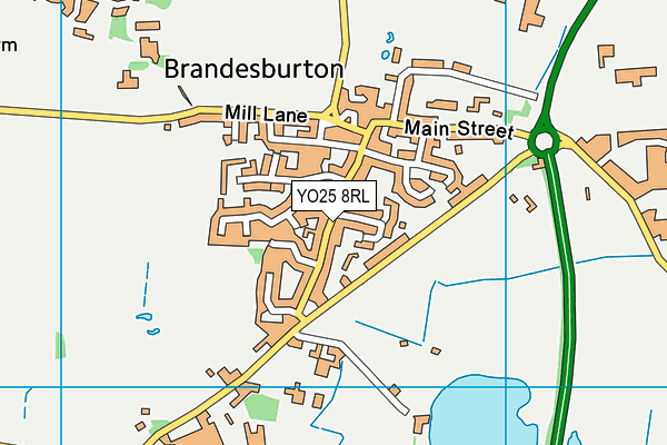 YO25 8RL map - OS VectorMap District (Ordnance Survey) YO25 8RL map - OS VectorMap District (Ordnance Survey)
