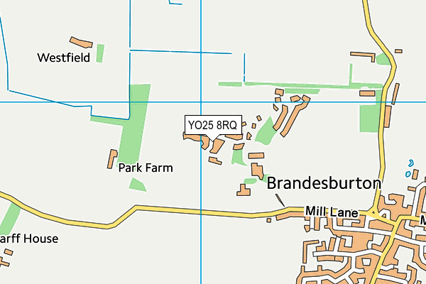 YO25 8RQ map - OS VectorMap District (Ordnance Survey) YO25 8RQ map - OS VectorMap District (Ordnance Survey)