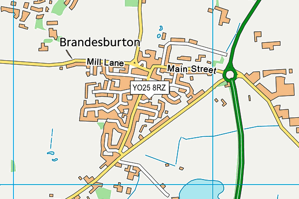 YO25 8RZ map - OS VectorMap District (Ordnance Survey) YO25 8RZ map - OS VectorMap District (Ordnance Survey)