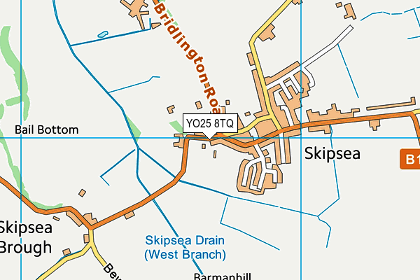 YO25 8TQ map - OS VectorMap District (Ordnance Survey) YO25 8TQ map - OS VectorMap District (Ordnance Survey)