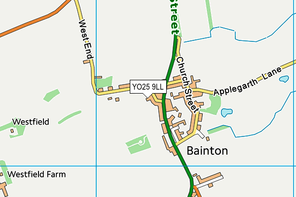 YO25 9LL map - OS VectorMap District (Ordnance Survey) YO25 9LL map - OS VectorMap District (Ordnance Survey)