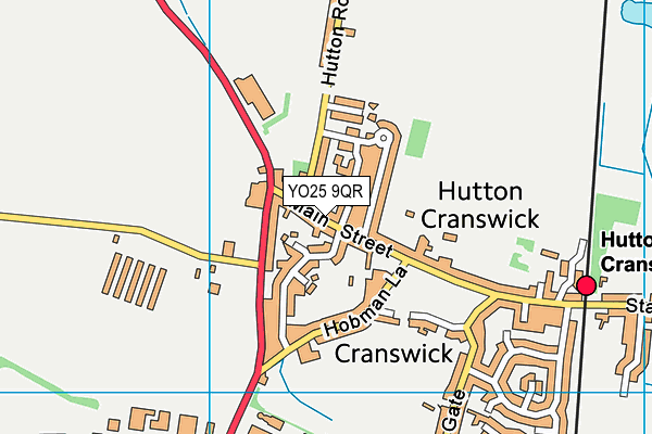 YO25 9QR map - OS VectorMap District (Ordnance Survey)