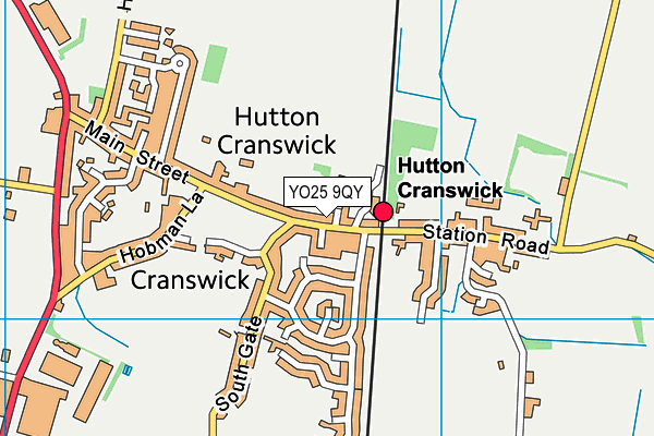 YO25 9QY map - OS VectorMap District (Ordnance Survey)