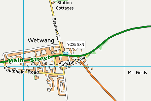 YO25 9XN map - OS VectorMap District (Ordnance Survey)