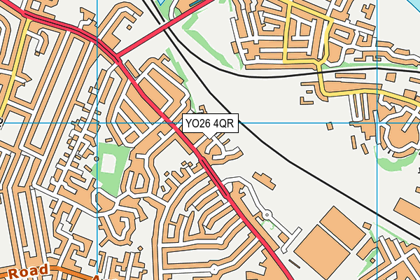 YO26 4QR map - OS VectorMap District (Ordnance Survey) YO26 4QR map - OS VectorMap District (Ordnance Survey)