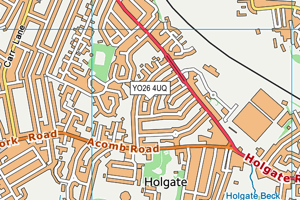 YO26 4UQ map - OS VectorMap District (Ordnance Survey)
