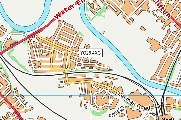 YO26 4XG map - OS VectorMap District (Ordnance Survey) YO26 4XG map - OS VectorMap District (Ordnance Survey)