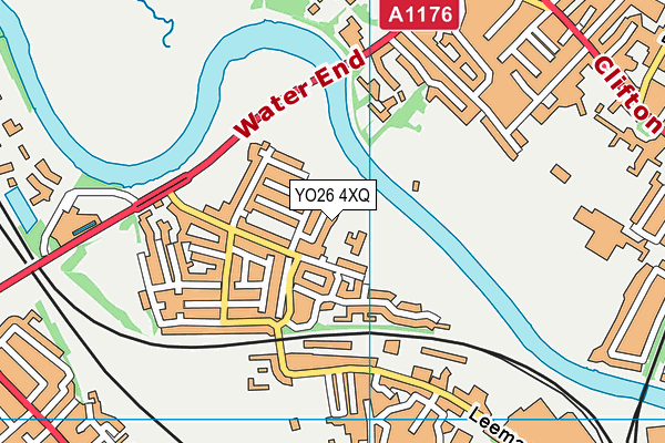 YO26 4XQ map - OS VectorMap District (Ordnance Survey)