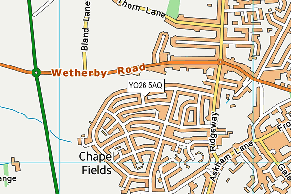 YO26 5AQ map - OS VectorMap District (Ordnance Survey)