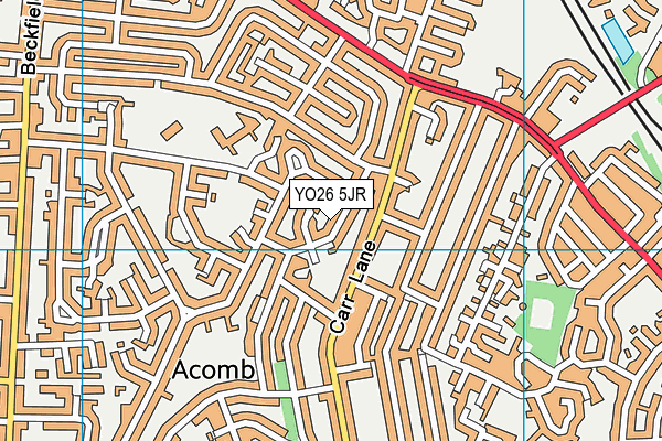 YO26 5JR map - OS VectorMap District (Ordnance Survey)