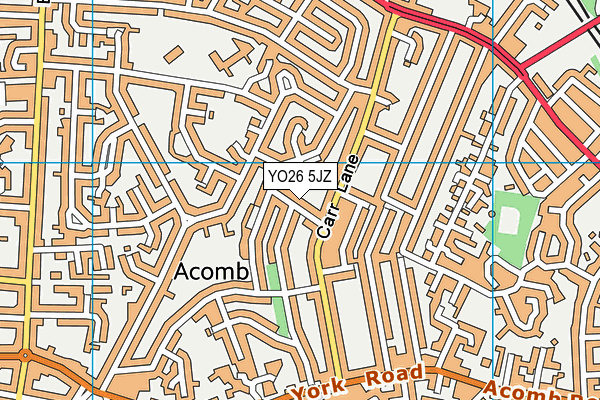 YO26 5JZ map - OS VectorMap District (Ordnance Survey)