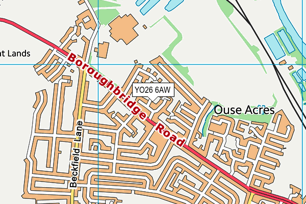 YO26 6AW map - OS VectorMap District (Ordnance Survey) YO26 6AW map - OS VectorMap District (Ordnance Survey)