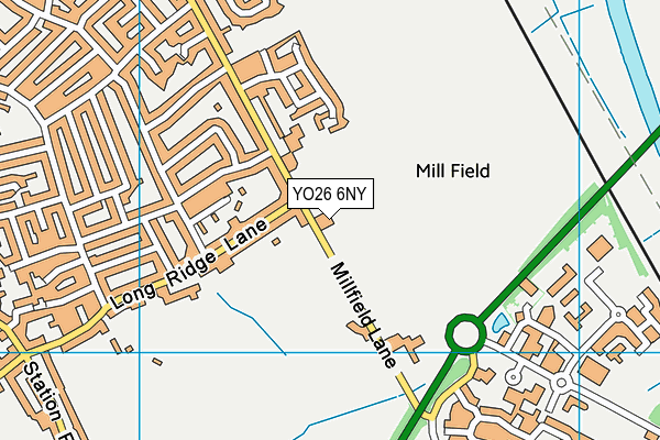 YO26 6NY map - OS VectorMap District (Ordnance Survey)