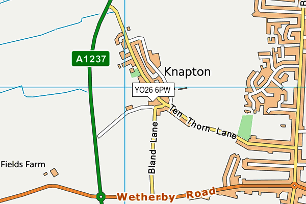 YO26 6PW map - OS VectorMap District (Ordnance Survey) YO26 6PW map - OS VectorMap District (Ordnance Survey)