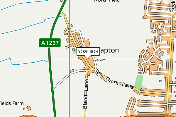 YO26 6QH map - OS VectorMap District (Ordnance Survey)