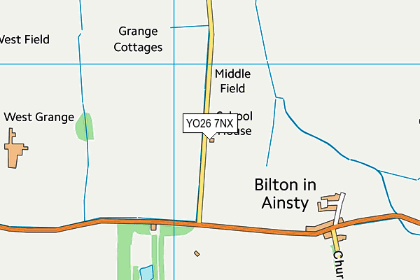 YO26 7NX map - OS VectorMap District (Ordnance Survey)
