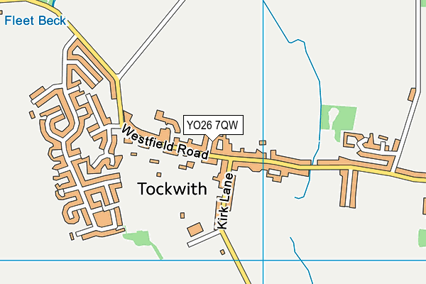 YO26 7QW map - OS VectorMap District (Ordnance Survey) YO26 7QW map - OS VectorMap District (Ordnance Survey)
