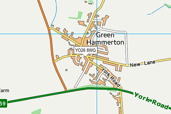 YO26 8WQ map - OS VectorMap District (Ordnance Survey) YO26 8WQ map - OS VectorMap District (Ordnance Survey)