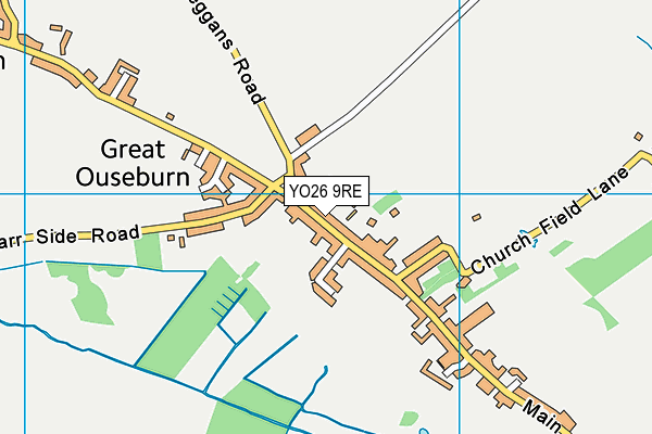 YO26 9RE map - OS VectorMap District (Ordnance Survey)
