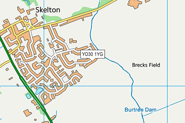 YO30 1YG map - OS VectorMap District (Ordnance Survey)
