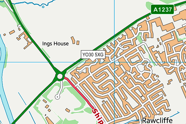YO30 5XG map - OS VectorMap District (Ordnance Survey) YO30 5XG map - OS VectorMap District (Ordnance Survey)